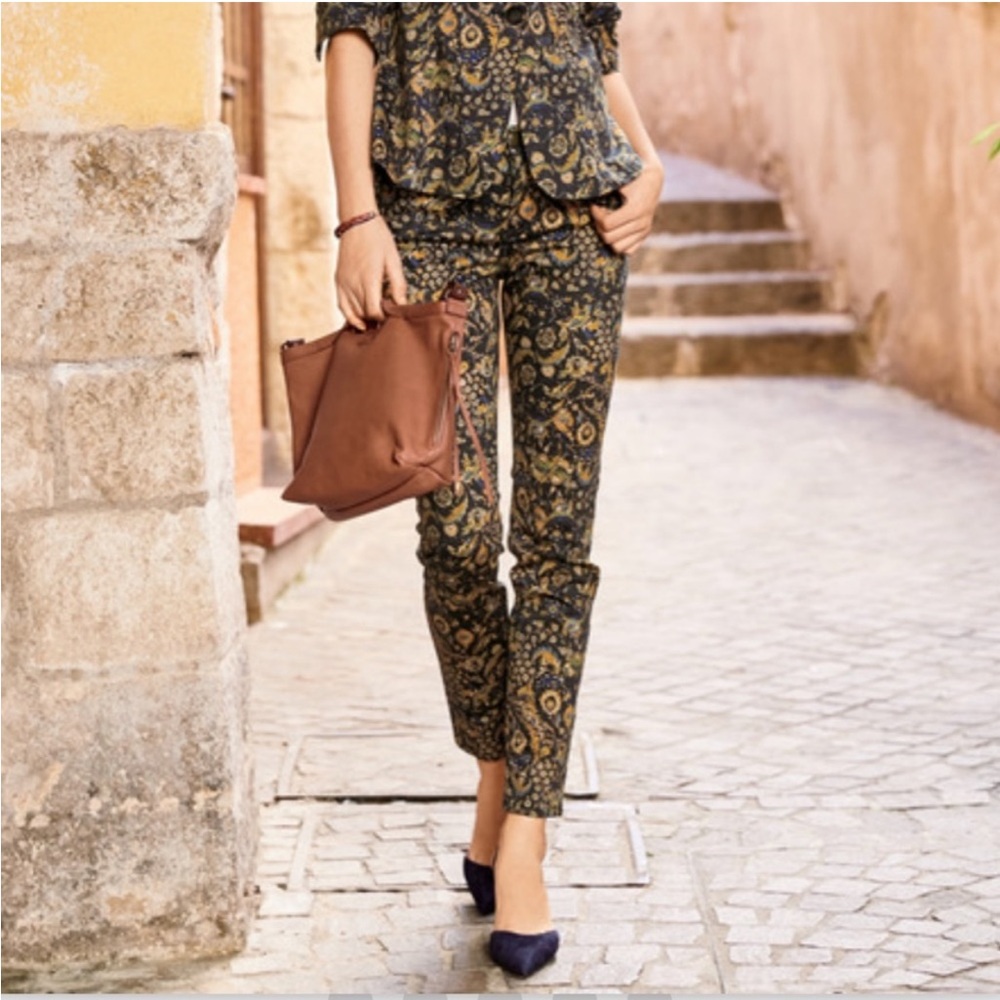 Peruvian Connection Antalya Paisley Woven Slim Fit Stretch Pants